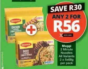 Checkers MAGGI 2 MINUTE NOODLES offer