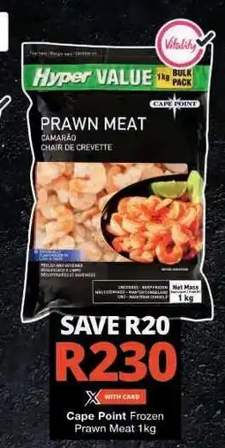 Checkers Cape Point Frozen Prawn Meat 1kg offer