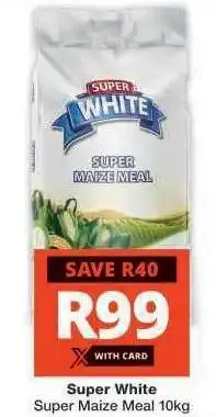 Checkers SUPER WHITE SUPER MAIZE MEAL 10kg offer