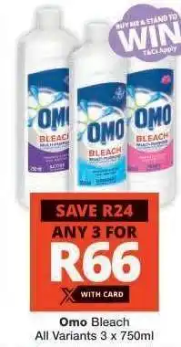 Checkers Omo Bleach offer