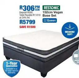 OK Furniture Restonic 152cm Vegas Base Set offer