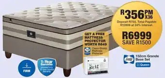 OK Furniture Sealy 152cm Grande Base Set offer