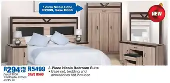 OK Furniture 3-Piece Nicola Bedroom Suite offer