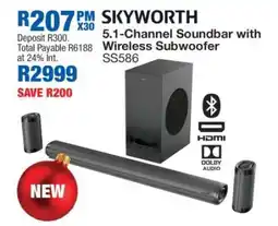 OK Furniture SKYWORTH 5.1-Channel Soundbar with Wireless Subwoofer SS586 offer