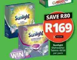 Checkers Sunlight Dishwasher Tablets 46/56 per pack offer