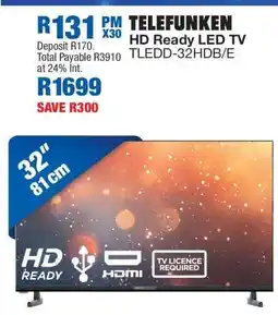 OK Furniture TELEFUNKEN HD Ready LED TV TLEDD-32HDB/E offer