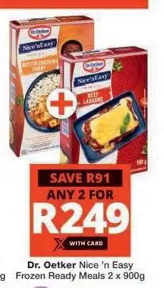 Checkers Dr. Oetker Nice 'n Easy Frozen Ready Meals offer