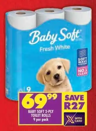 Shoprite Baby Soft 2-Ply Toilet Rolls offer
