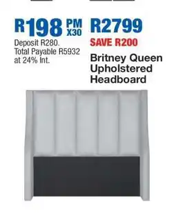 OK Furniture Britney Queen Upholstered Headboard offer