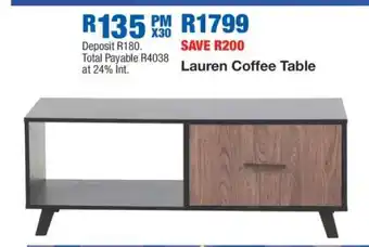 OK Furniture Lauren Coffee Table offer