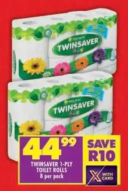 Shoprite TWINSAVER 1-PLY TOILET ROLLS offer