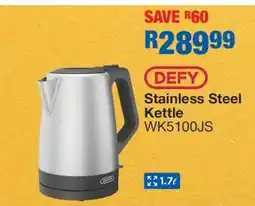 OK Furniture DEFY Stainless Steel Kettle WK5100JS offer