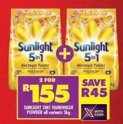 Shoprite SUNLIGHT 5IN1 HANDWASH POWDER all variants 3kg offer