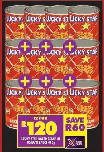 Shoprite LUCKY STAR BAKED BEANS IN TOMATO SAUCE 410g offer