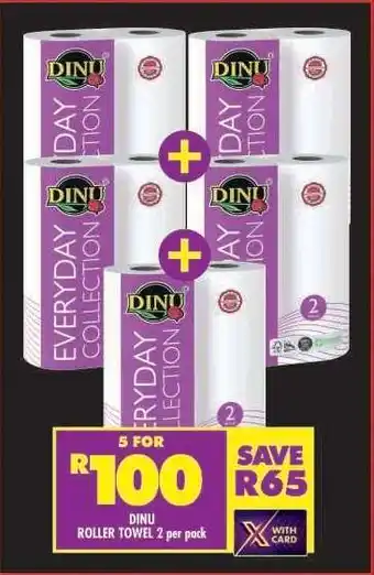 Shoprite DINU ROLLER TOWEL 2 per pack offer