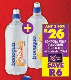 Shoprite BONAQUA PUMP FLAVOURED STILL WATER offer