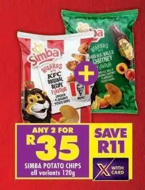 Shoprite SIMBA POTATO CHIPS offer