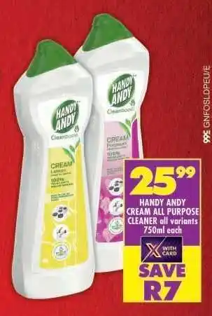 Shoprite HANDY ANDY CREAM ALL PURPOSE CLEANER offer