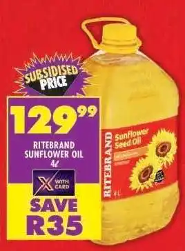 Shoprite RITEBRAND SUNFLOWER OIL 4ℓ offer