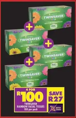Shoprite TWINSAVER RAINBOW FACIAL TISSUES offer