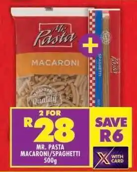 Shoprite MR. PASTA MACARONI/SPAGHETTI 500g offer