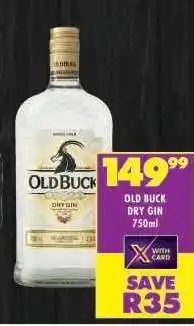 Shoprite Old Buck Dry Gin 750ml offer