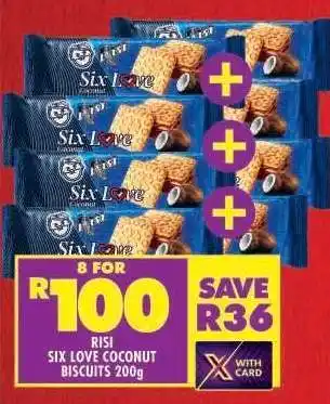 Shoprite RISI Six Love Coconut Biscuits 200g offer