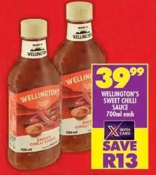 Shoprite Wellington's Sweet Chilli Sauce offer