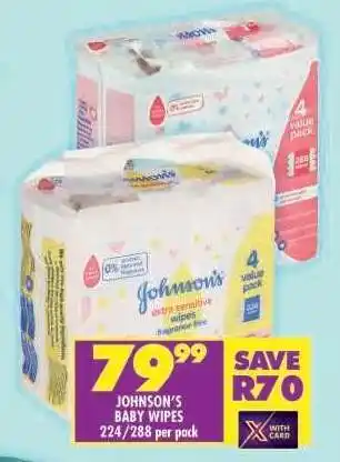 Shoprite Johnson's Baby Wipes offer