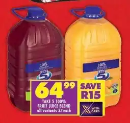 Shoprite TAKE 5 100% FRUIT JUICE BLEND offer