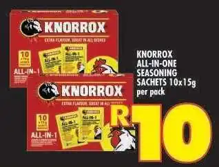 Shoprite KNORROX ALL-IN-ONE SEASONING SACHETS 10x15g offer