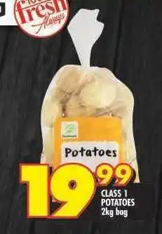 Shoprite CLASS 1 POTATOES 2kg bag offer