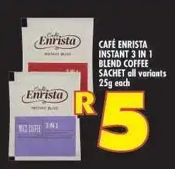 Shoprite Café Enrista Instant 3 in 1 Blend Coffee Sachet offer