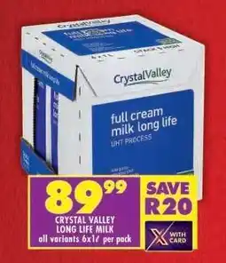 Shoprite CRYSTAL VALLEY LONG LIFE MILK offer
