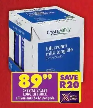 Shoprite CRYSTAL VALLEY LONG LIFE MILK offer
