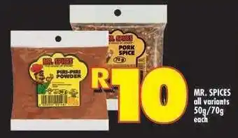 Shoprite MR. SPICES all variants offer