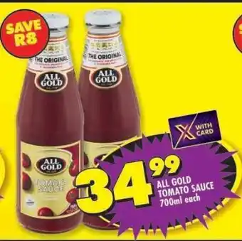 Shoprite All Gold Tomato Sauce-700ml Each offer