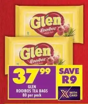Shoprite GLEN ROOIBOS TEA BAGS offer
