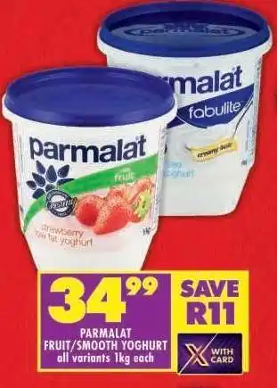 Shoprite PARMALAT FRUIT/SMOOTH YOGHURT offer