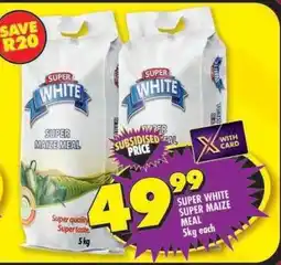 Shoprite SUPER WHITE SUPER MAIZE MEAL 5kg each offer