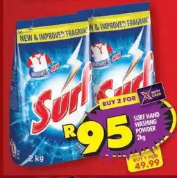 Shoprite Surf Hand Washing Powder-2Kg offer