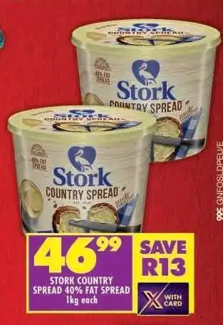 Shoprite STORK COUNTRY SPREAD 40% FAT SPREAD offer