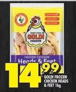 Shoprite GOLDI FROZEN CHICKEN HEADS & FEET 1kg offer