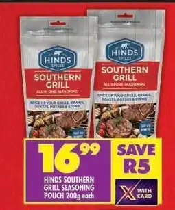 Shoprite Hinds Southern Grill Seasoning Pouch 200g offer