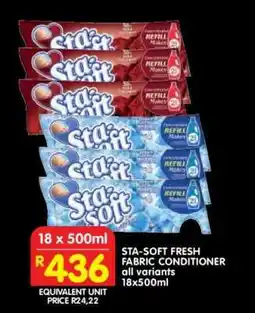 Shoprite STA-SOFT FRESH FABRIC CONDITIONER all variants 18x500ml offer