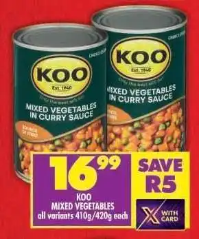Shoprite Koo Mixed Vegetables offer