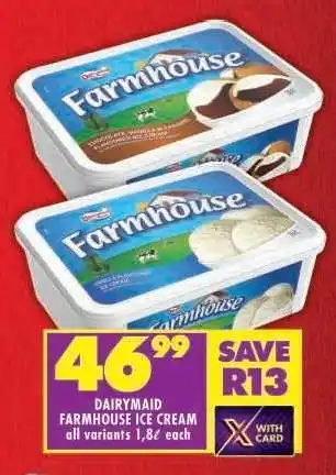 Shoprite DAIRYMAID FARMHOUSE ICE CREAM offer