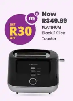 Shoprite PLATINUM Black 2 Slice Toaster offer
