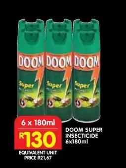 Shoprite DOOM SUPER INSECTICIDE 6x180ml offer