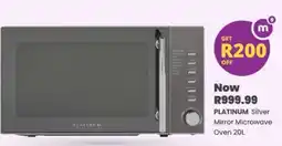 Shoprite PLATINUM Silver Mirror Microwave Oven 20L offer